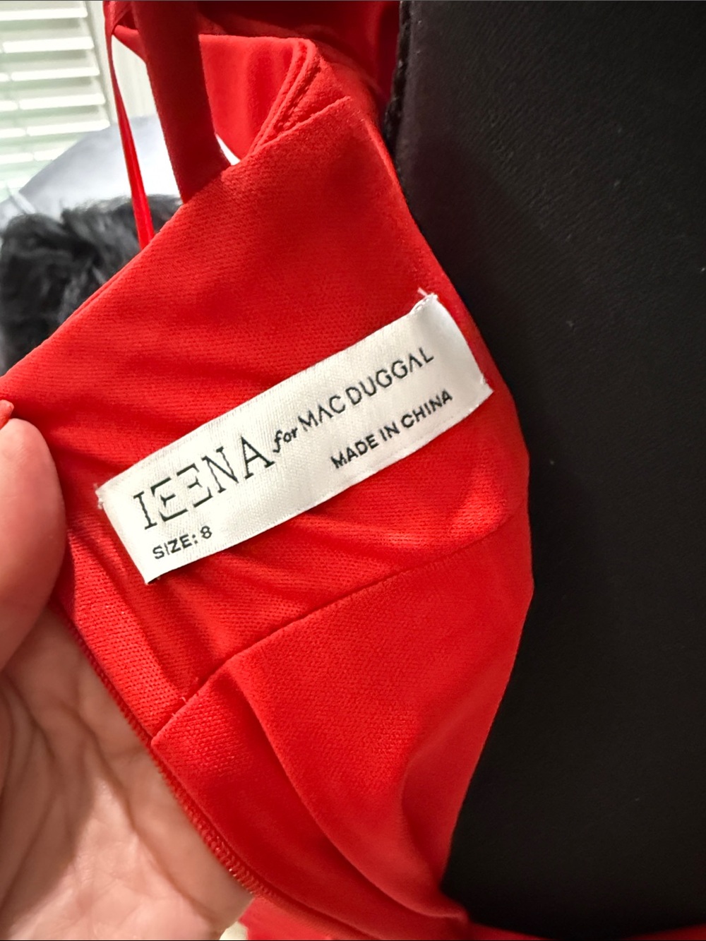 Mac Duggal Red V-Neck Slip Maxi Dress - Picture 8 of 8